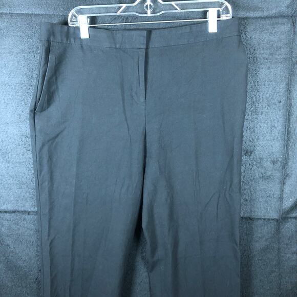 Ann Taylor LOFT Womens Pants Black High Rise Devin Rayon Blend Stretch 10 - Picture 2 of 12
